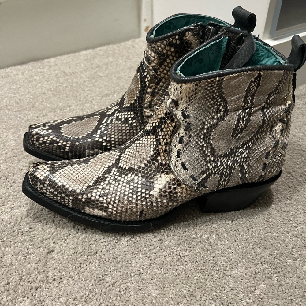 REAL snakeskin bootie size 6.5